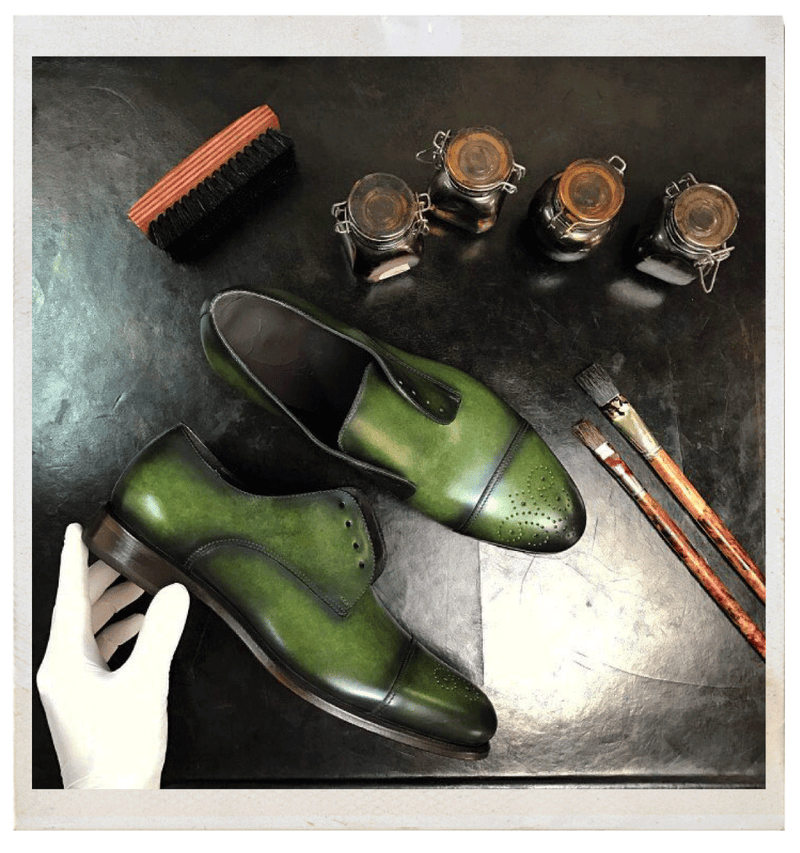 Men's Patina Green Shoes