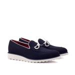 OG Loafer Bow - Flannel Navy-Box Calf White