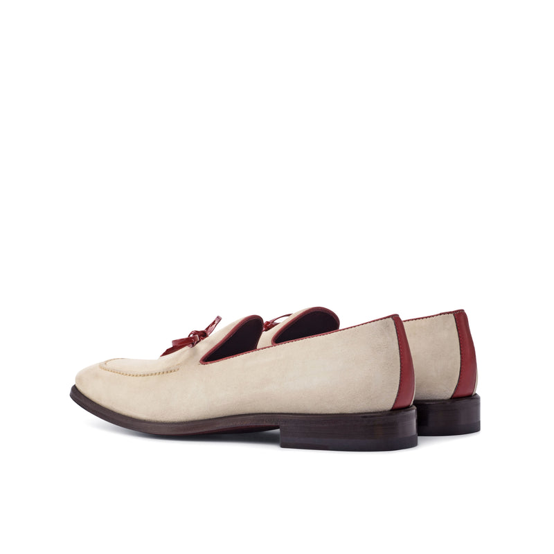 OG Loafer Bow - Painted Calf Red-kid Suede Ivory