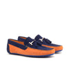 Orange and Navy Driving Moccasin